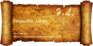 Hegedűs Léda névjegykártya